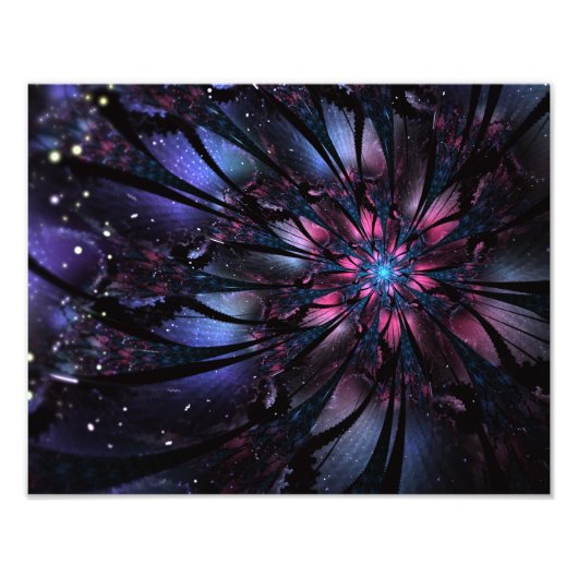 Abstraktes Fraktal Blume Design. Fotodruck (Vorne)
