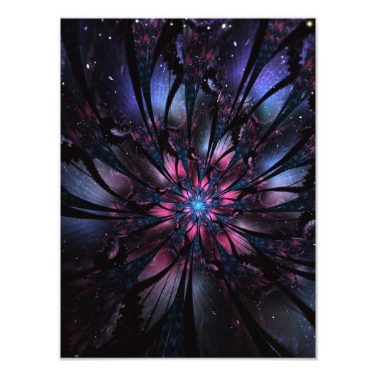 Abstraktes Fraktal Blume Design. Fotodruck (Vorne)