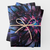 Abstraktes Fraktal Blume Design. Geschenkpapier Set (Beispiel)