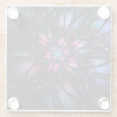 Abstraktes Fraktal Blume Design. Glasuntersetzer (Rückseite)