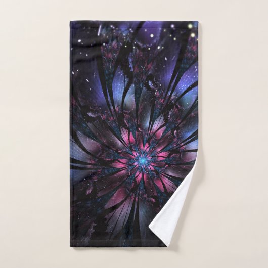 Abstraktes Fraktal Blume Design. Handtuch (Handtuch)
