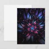 Abstraktes Fraktal Blume Design. Hinweiskarte (Vorne/Hinten)