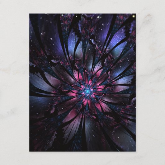 Abstraktes Fraktal Blume Design. Hinweiskarte (Vorderseite)