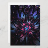 Abstraktes Fraktal Blume Design. Hinweiskarte (Vorne/Hinten)