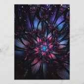 Abstraktes Fraktal Blume Design. Hinweiskarte (Vorderseite)