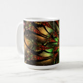 Abstraktes Fraktal Blume Design. Kaffeetasse (Vorderseite Links)