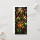 Abstraktes Fraktal Blume Design. Karte (Vorderseite/Rückseite Beispiel)