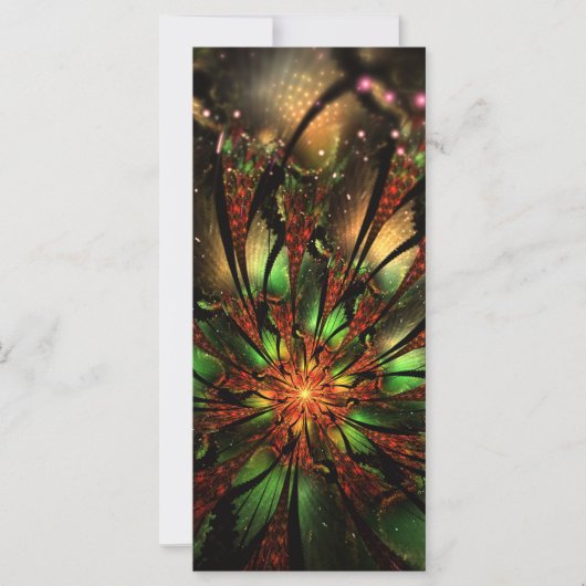 Abstraktes Fraktal Blume Design. Karte (Vorderseite)