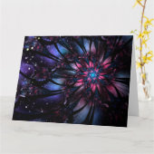 Abstraktes Fraktal Blume Design. Karte (Gelbe Blume)