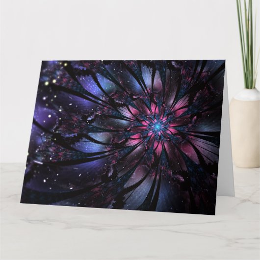 Abstraktes Fraktal Blume Design. Karte (Vorderseite)