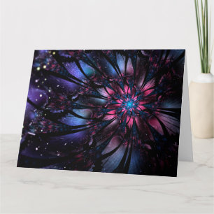 Abstraktes Fraktal Blume Design. Karte