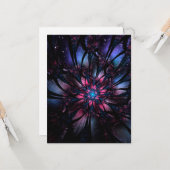 Abstraktes Fraktal Blume Design. Karte (Vorderseite/Rückseite Beispiel)