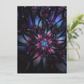 Abstraktes Fraktal Blume Design. Karte (Stehend Vorderseite)