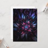 Abstraktes Fraktal Blume Design. Karte (Vorderseite/Rückseite Beispiel)