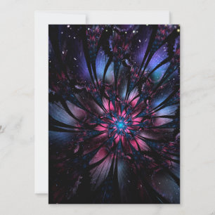Abstraktes Fraktal Blume Design. Karte