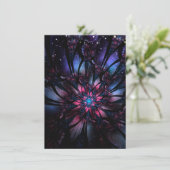Abstraktes Fraktal Blume Design. Karte (Stehend Vorderseite)