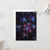 Abstraktes Fraktal Blume Design. Karte (Vorderseite/Rückseite Beispiel)