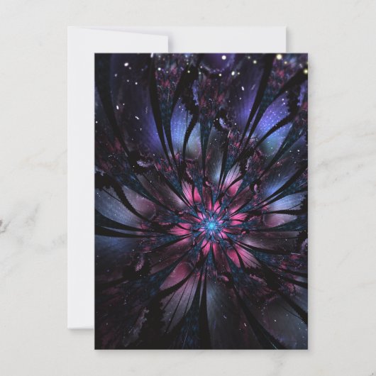 Abstraktes Fraktal Blume Design. Karte (Vorderseite)