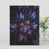 Abstraktes Fraktal Blume Design. Karte (Stehend Vorderseite)