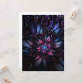 Abstraktes Fraktal Blume Design. Karte (Vorderseite/Rückseite Beispiel)