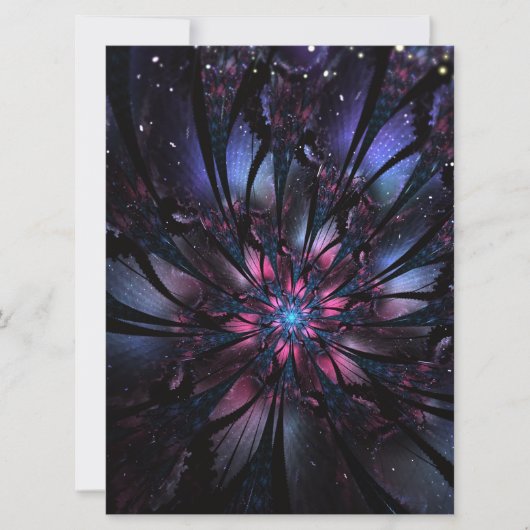Abstraktes Fraktal Blume Design. Karte (Vorderseite)