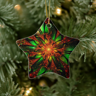 Abstraktes Fraktal Blume Design. Keramik Ornament