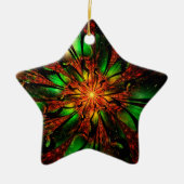Abstraktes Fraktal Blume Design. Keramik Ornament (Vorne)