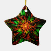 Abstraktes Fraktal Blume Design. Keramik Ornament (Hinten)