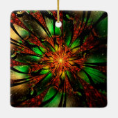 Abstraktes Fraktal Blume Design. Keramikornament (Rückseite)