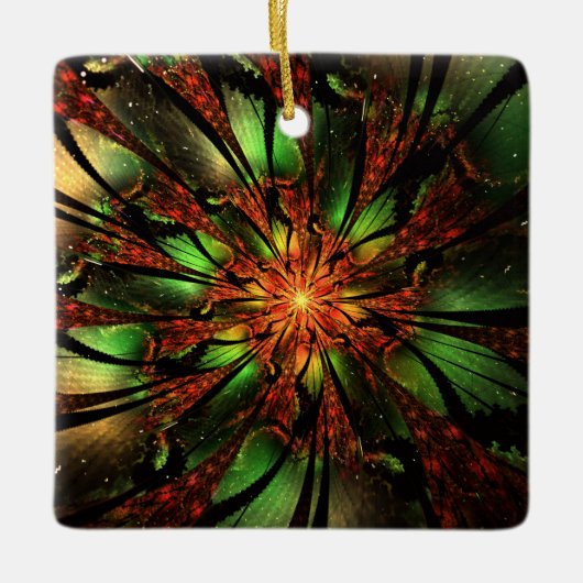 Abstraktes Fraktal Blume Design. Keramikornament (Vorderseite)