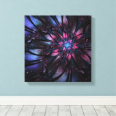 Abstraktes Fraktal Blume Design. Leinwanddruck (Insitu (Holzboden))