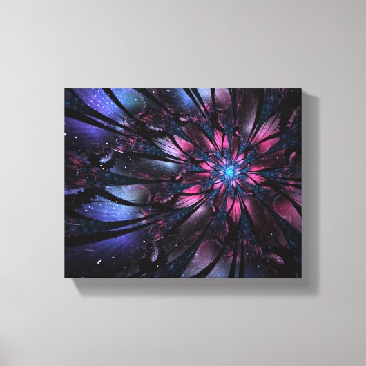 Abstraktes Fraktal Blume Design.  Leinwanddruck (Vorderseite)