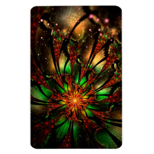 Abstraktes Fraktal Blume Design. Magnet