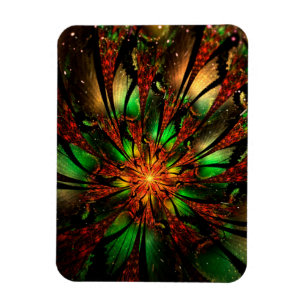 Abstraktes Fraktal Blume Design. Magnet