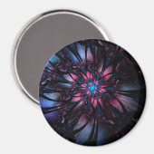 Abstraktes Fraktal Blume Design. Magnet (Vorderseite/Rückseite)