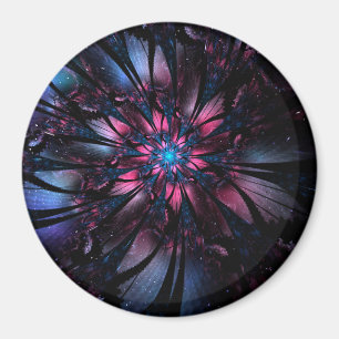 Abstraktes Fraktal Blume Design. Magnet