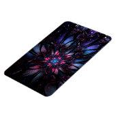 Abstraktes Fraktal Blume Design. Magnet (Linke Seite)