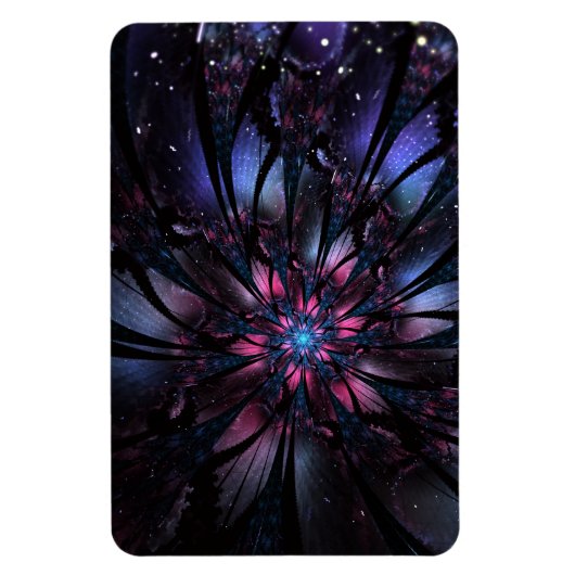 Abstraktes Fraktal Blume Design. Magnet (Vertikal)