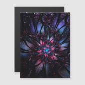 Abstraktes Fraktal Blume Design. Magneteinladung (Vorne/Hinten)
