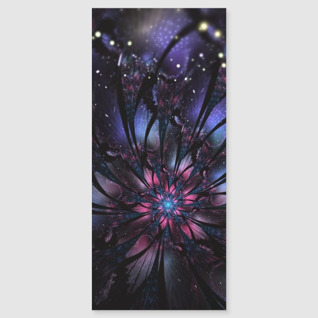 Abstraktes Fraktal Blume Design. Magnetkarte (Vorderseite)