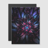 Abstraktes Fraktal Blume Design. Magnetkarte (Vorne/Hinten)
