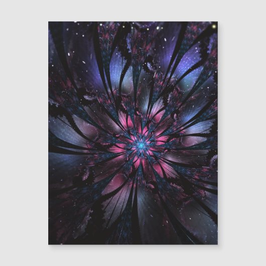 Abstraktes Fraktal Blume Design. Magnetkarte (Vorderseite)