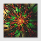 Abstraktes Fraktal Blume Design. Magnetkarte (Vorderseite)