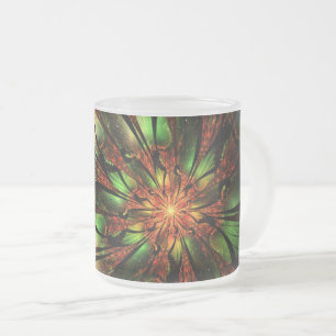 Abstraktes Fraktal Blume Design. Mattglastasse