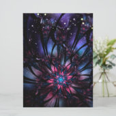 Abstraktes Fraktal Blume Design. Menükarte (Stehend Vorderseite)