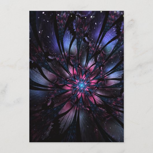 Abstraktes Fraktal Blume Design. Menükarte (Vorderseite)