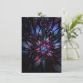 Abstraktes Fraktal Blume Design. Menükarte (Stehend Vorderseite)