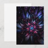 Abstraktes Fraktal Blume Design. Menükarte (Vorne/Hinten)