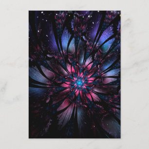Abstraktes Fraktal Blume Design. Menükarte