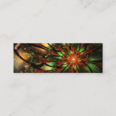 Abstraktes Fraktal Blume Design. Mini Visitenkarte (Vorderseite)
